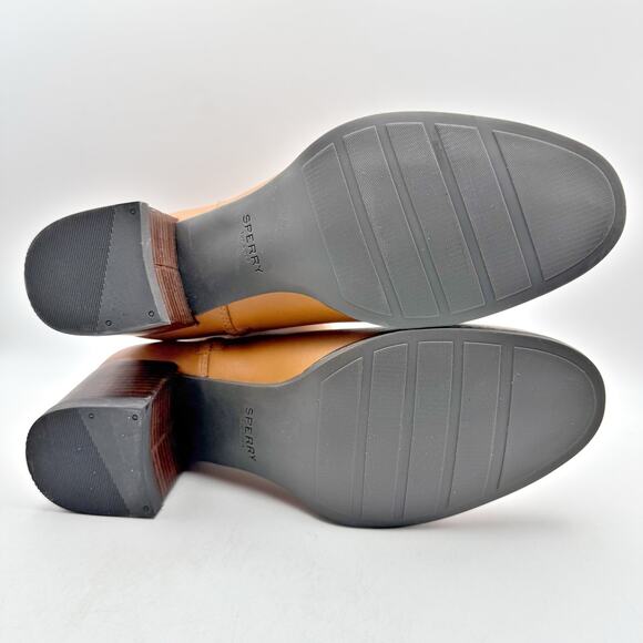 Sperry Womens Seaport Heel Bootie US 12M EU 43.5 Tan Leather NIB - Picture 11 of 13